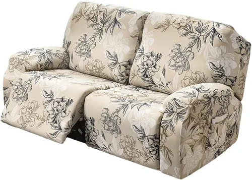 Vista 25 de Fundas elásticas para sillas reclinables, 4 piezas, fundas estampadas Lazyboy para sillón reclinable Lazyboy, funda de elastano suave para silla