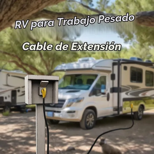 Vista 7 de PlugSaf NEMA 14-50P/14-50R 3 pies 50 Amp cable de extensión RV/EV para exteriores con mango de agarre, cable de alimentación RV STW flexible de 4