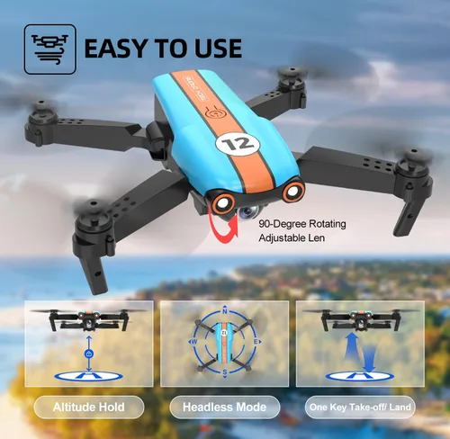 Vista 7 de Dron con cámara para adultos, Drone FPV plegable de 2.4 GHz para principiantes y adultos, 26 minutos de tiempo de vuelo, juguetes RC Quadcopter
