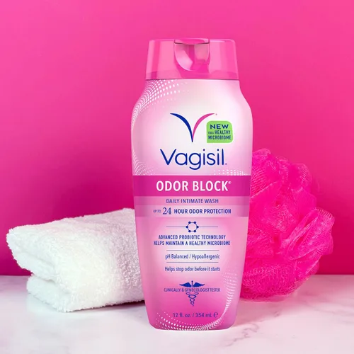 Vista 8 de Vagisil Odor Block Daily Intimate Vaginal Wash 12 oz (Paquete de 2)
