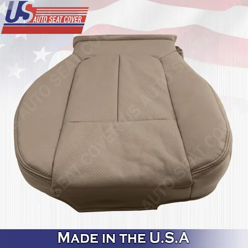 Vista 4 de Funda de piel perforada compatible con Ford F150 Lariat para parte inferior del pasajero compatible con Camel Tan 2009 2010