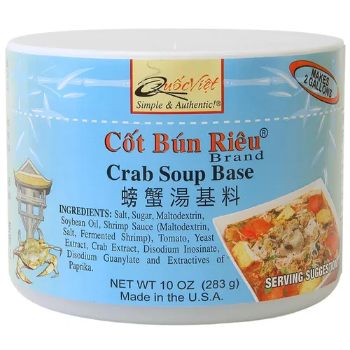 Vista 7 de Quoc Viet Foods Base para sopa con sabor a carne estilo Cot Bun Bo Hue, 10 oz.