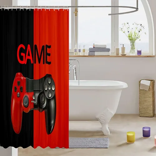 Vista 135 de Feelyou Cortina de ducha con diseño de gato para decoración de baño, bonita cortina de baño para puestos de bañeras, accesorios de baño divertidos