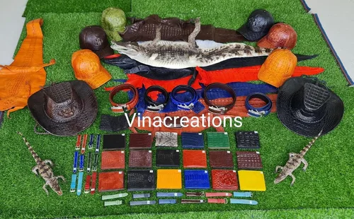 Vista 9 de Cartera hecha a mano de cocodrilo cocodrilo para el vientre de cuero Cartera de cuero genuino con bloqueo RFID hecha por artesanos vietnamitas