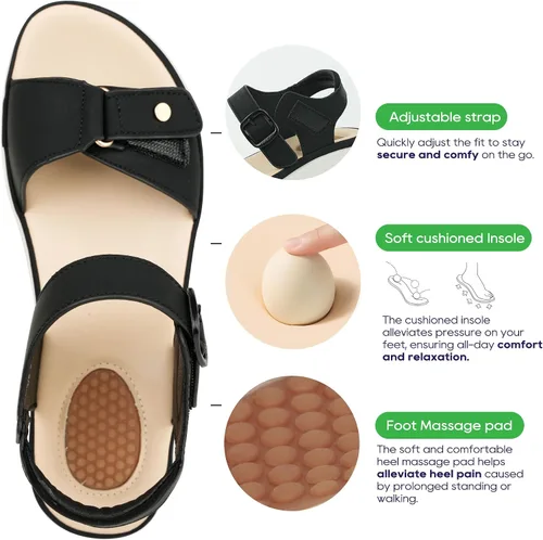 Vista 4 de ORTOREX Sandalias de masaje para mujer, sandalias ortopédicas para caminar