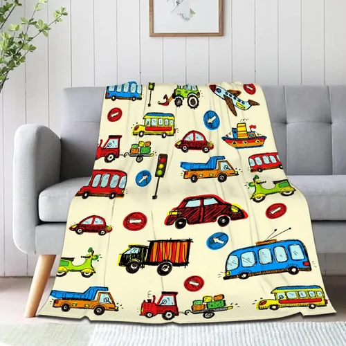 Vista 2 de Sumedha Manta de auto de dibujos animados, regalo de dibujos animados para niñas y niños, extra pequeña de 40 x 30 pulgadas para mascotas, franela