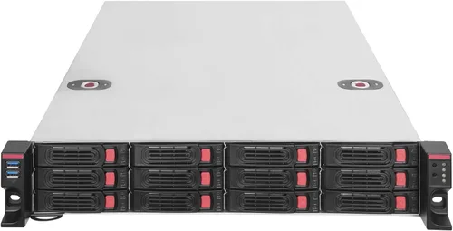 Vista 15 de Silverstone Technology RM23-502-MINI, 2U Dual 5.25" Drive Bay Micro-ATX chasis de servidor industrial para montaje en rack con interfaz USB 3.1