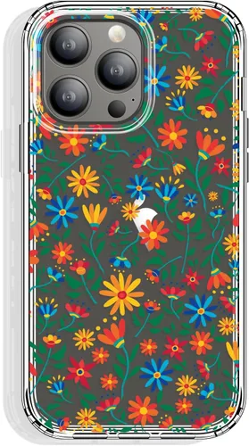 Vista 23 de GYZYA Funda transparente para iPhone 14 y iPhone 13 de 6.1 pulgadas con diseño de patrón, funda protectora delgada de TPU + parachoques a prueba