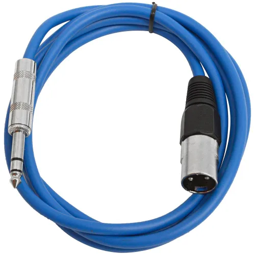 Vista 25 de Seismic Audio - SATRXL-M2 - Cable de conexión XLR verde de 2 pies macho a 1/4" TRS