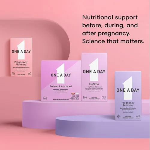 Vista 7 de One A Day Multivitamínico prenatal de planificación del embarazo para mujeres, vitaminas preembarazo para mujeres con metilfolato, ácido fólico