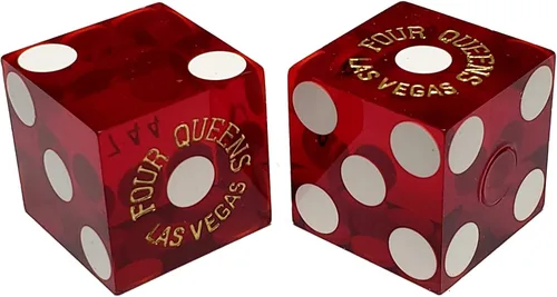 Vista 5 de Par de dados de casino en serie a juego - Auténticos dados de dados de Las Vegas 0.748 in, juegos de mesa y coleccionables - Aliante rojo pulido