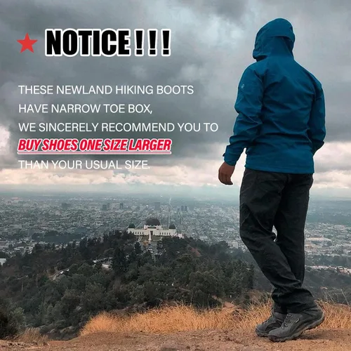 Vista 2 de ROCKROOSTER Farland - Zapatos de senderismo impermeables para hombres, zapatos de senderismo antideslizantes de 4 pulgadas, antifatiga, cómodos