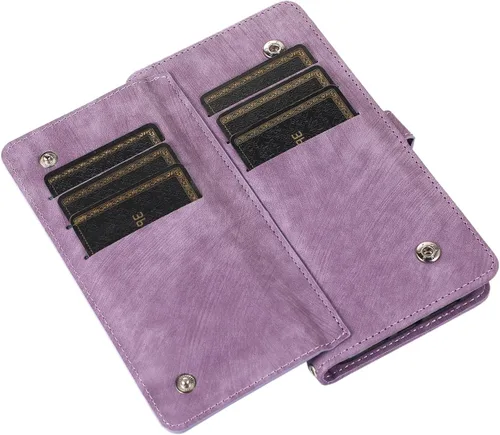 Vista 5 de Asuwish Funda de teléfono para Samsung Galaxy S10 con protector de pantalla de vidrio templado y correa cruzada para la muñeca de cuero con cierre