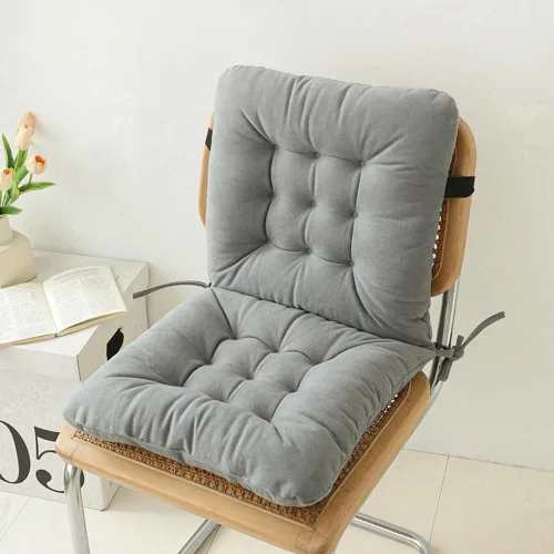Vista 11 de Cojín de asiento de oficina, almohadilla antideslizante con soporte lumbar, ideal para escritorio, juegos, banco o sentarse en el suelo