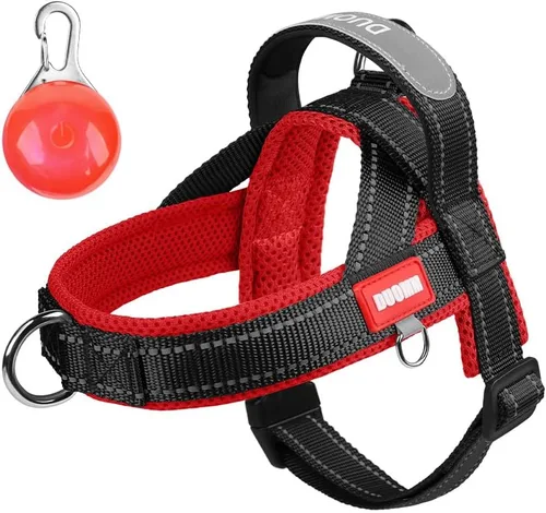 Vista 6 de Arnés para perro sin tirones con acolchado de malla transpirable, arnés reflectante ajustable a prueba de escape, arnés de chaleco para perro