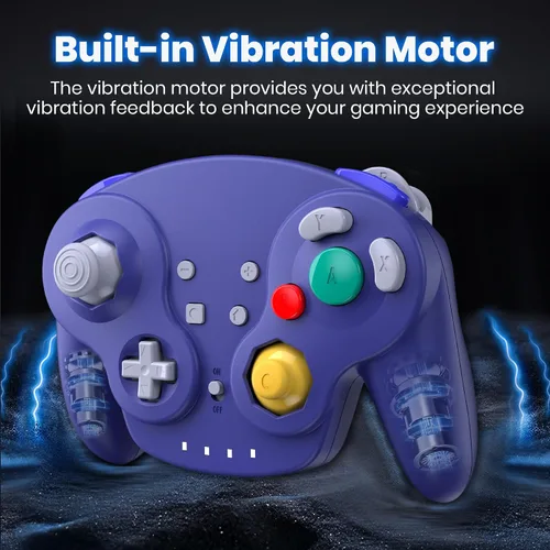Vista 2 de 2 Pack 2.4 GHz Wireless NGC Switch Online Controller, GameCube & USB Receiver, Compatible with Windows PC iOS Mac Raspberry Pi Steam GameCubeSwitch