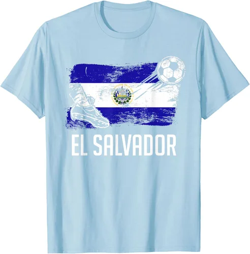 Vista 96 de Camiseta salvadoreña con bandera de fútbol salvadoreño