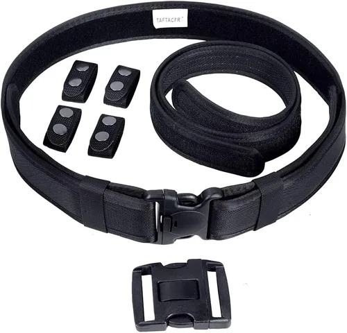 Vista 6 de Cinturón de servicio para la aplicación de la ley Utilidad de seguridad Policía Militar 2.25 "Tactical Patrol Belt Set