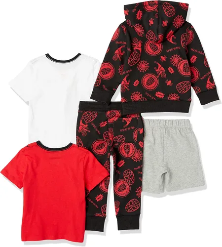 Vista 3 de Amazon Essentials Disney Marvel Star Wars Conjuntos de ropa para niño y niño pequeño (anteriormente Spotted Zebra), paquete de 5