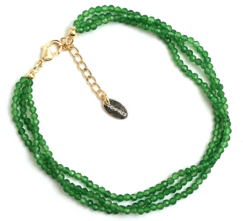 Vista 26 de Gempires - Pulseras de cuentas naturales de múltiples hebras, ligeras, hechas a mano, hipoalergénicas, de 8 pulgadas, chapadas en oro, elegantes