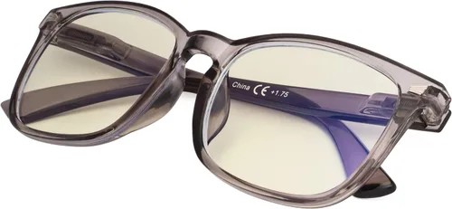 Vista 29 de Gafas de lectura cuadradas de gran tamaño con bloqueo de luz azul para mujeres y hombres