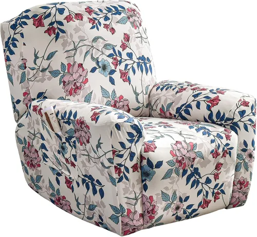 Vista 8 de Fundas elásticas para sillas reclinables, 4 piezas, estampado Lazyboy, funda de elastano suave para silla reclinable, protector de muebles