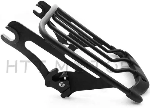 Vista 4 de HTT Group Rack negro de dos pisos para equipaje, para Harley Davidson Touring 2009-2016 Street Glide FLHX Road King FLHR Electra Glide FLHT Road