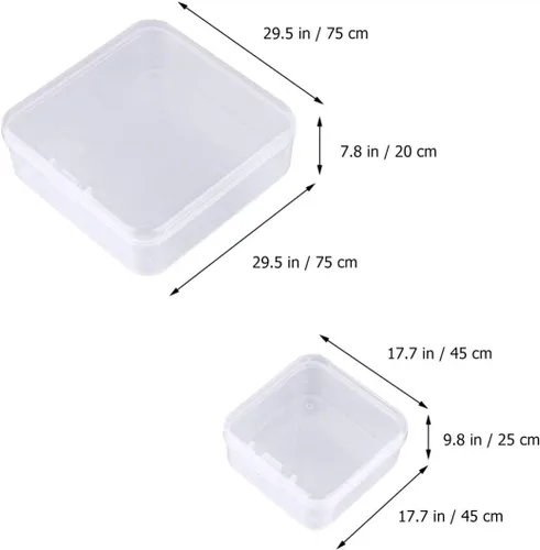 Vista 4 de ONDIAN CHUNCIN - 24Pcs Plastic Jewelry Holder Small Square Beads Organizer Desktop Sundries Container Earring Bracelet Storage Case for Home Shop