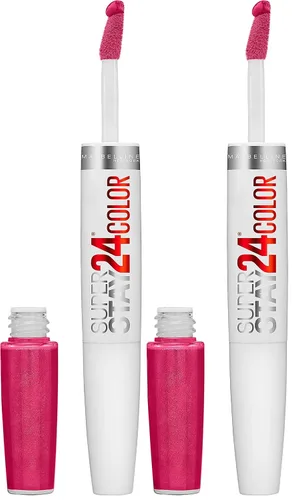 Vista 34 de Maybelline Super Stay 24, lápiz labial líquido de maquillaje de 2 pasos, color altamente pigmentado de larga duración con bálsamo hidratante, Merlot