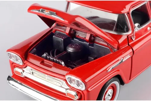 Vista 4 de Motor Max 1:24 W/B American Classics 1958 Chevrolet Apache Fleet Side Pickup Camión Diecast para niños unisex