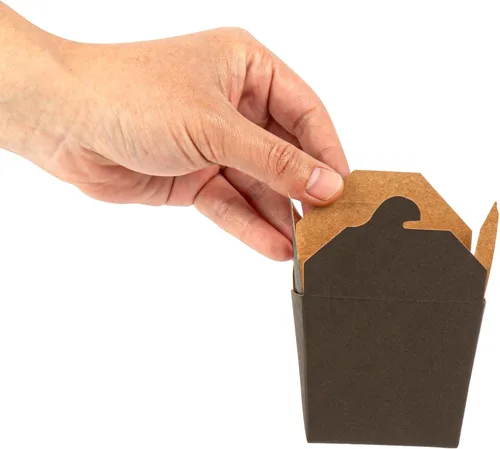 Vista 9 de Restaurantware Cajas chinas para llevar, paquete de 25 cajas de 8 onzas, resistentes a la grasa, contenedores de comida para llevar, desechables