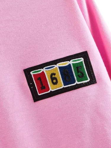 Vista 3 de SweatyRocks Sudadera corta de manga larga con estampado de letras para mujer
