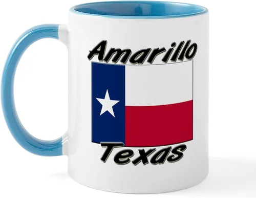 Vista 10 de CafePress – Taza Amarillo Texas – El único Taza de café, taza de café, S, Blanco