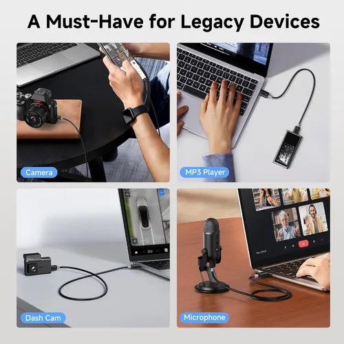 Vista 5 de Cable Matters Cable mini USB a USB C, 3.3 pies, datos de 480 Mbps, carga de 15 W, cable USBC a MiniUSB para controlador de juegos, cámara, GPS, Dash