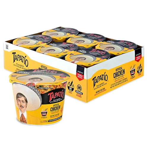 Vista 11 de Tapatío Ramen Noodle Soup, sabor a Birria - Cuenco grande apto para microondas, 3.88 oz. (110g), paquete de 6