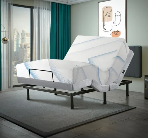 Vista 19 de Cama ajustable individual XL de alta calidad con sistema de sueño de espuma viscoelástica Prime Gel de 14 pulgadas, masaje, gravedad cero