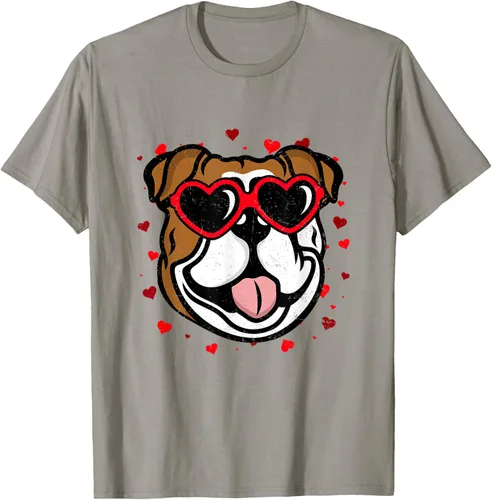Vista 25 de Bulldog Valentine - Camiseta para amantes de las gafas de sol para perros, Negro