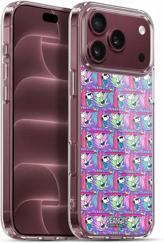 Vista 88 de Head Case Designs Funda de gel suave con licencia oficial de Peanuts Tropical Surf Snoopy Aloha Disco compatible con Apple iPhone 13 Mini Surf