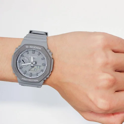 Vista 4 de Casio G-Shock G-Shock GA-2110ET-8A - GA-2110ET-8A para hombre, resistente al agua, analógico, digital, gris, Moderno