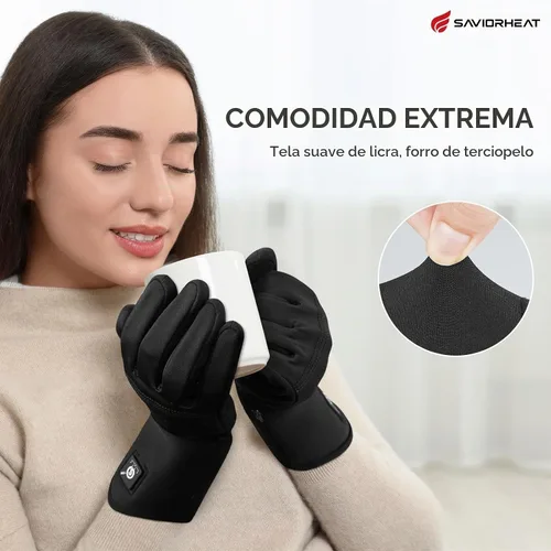Vista 5 de SAVIOR HEAT Heated Glove Liners, Ultra-Thin Rechargeable Electric Gloves, Full Hand & Fingertip Heating, Touchscreen Compatible, Ideal for Typing