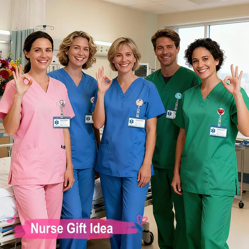 Vista 3 de Paquete de 10 carretes retráctiles para insignias de enfermera, porta-identificación de enfermería lindos para enfermeras, médicos, salud, hospital