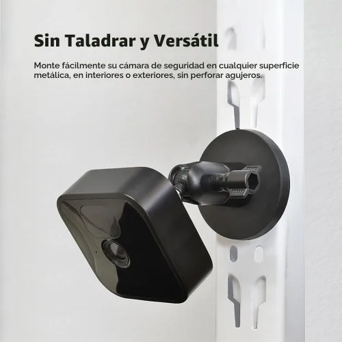 Vista 2 de Holicfun Soporte magnético para cámara para interiores y exteriores, compatible con cámaras Ring, Blink, Eufy, Google Nest, Wyze, Arlo, Simplisafe