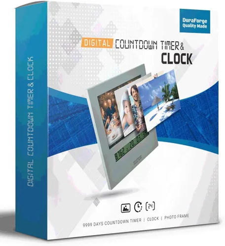 Vista 8 de Reloj de cuenta regresiva de jubilación 9999 con pantalla grande temporizador digital y un marco de fotos de 4 x 6, regalos divertidos para hombres