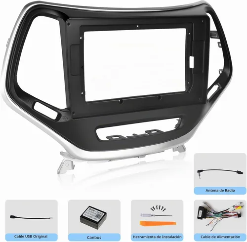 Vista 3 de para Jeep Cherokee 2013-2018, en el kit de montaje de marco de instalación