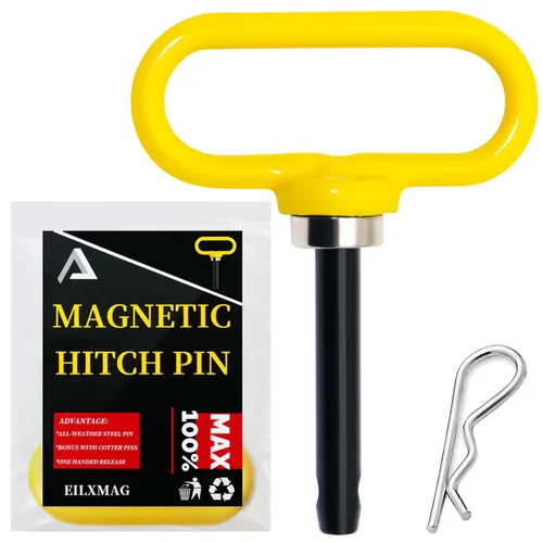 Vista 9 de Pasador de Enganche Magnético, Pasadores de Enganche de Remolque de Cortadora de Césped de 1/2 Pulgada - Pasador de Puerta de Remolque Magnético