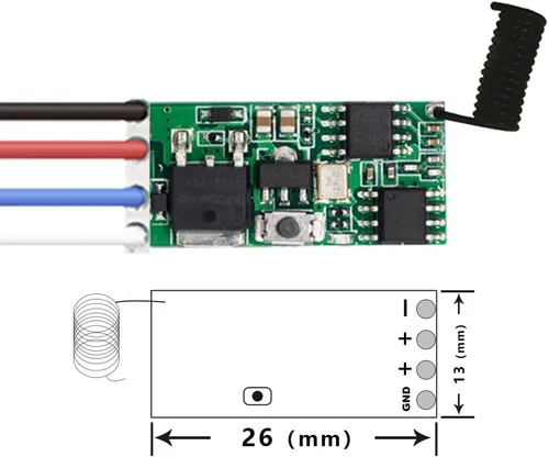 Vista 3 de Módulo de velocidad inalámbrico regulable y ajustable de 3.6 V, 6 V, 12 V, 24 V, CC, controlador de velocidad del motor de 5 A, interruptor de luz