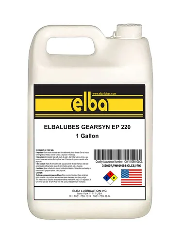 Vista 8 de ELBA LUBES Gear-SYN EP 220 Aceites para engranajes sintéticos Aceites EP de servicio pesado Fluidos para engranajes SAE 90 Comparar