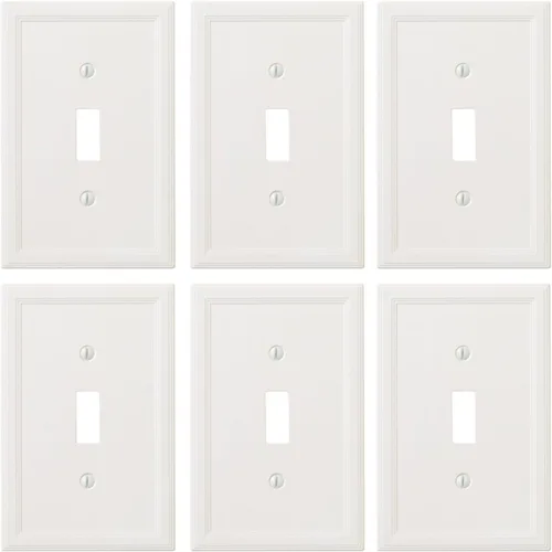 Vista 23 de Questech Cubiertas de interruptor de luz, placas aisladas de pared de palanca única para enchufes eléctricos, placas de interruptor único de 1