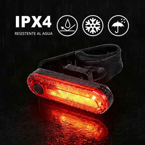 Vista 4 de KunHe USB Rechargeable Bike Tail Lights Super Bright Bicycle Rear Safety Light with 4 Light Modes for Skateboards Strollers and Wheelchairs