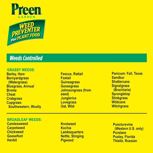 Vista 8 de Preen Garden Weed Preventer Plus Plant Food 31.3 lb. Bolsa - Fertilizante granular multiusos con control de malezas preemergente para jardines